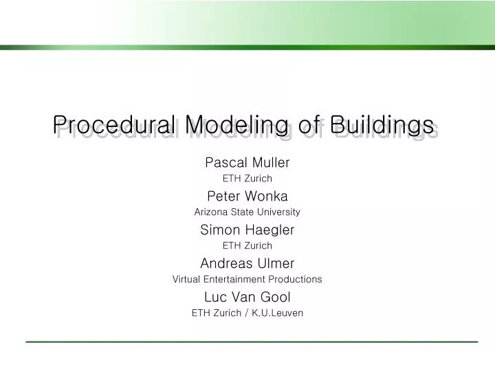 procedural modeling of buildings