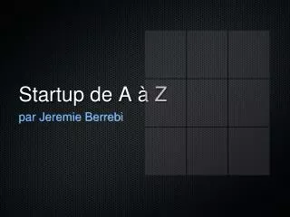 startup de a z
