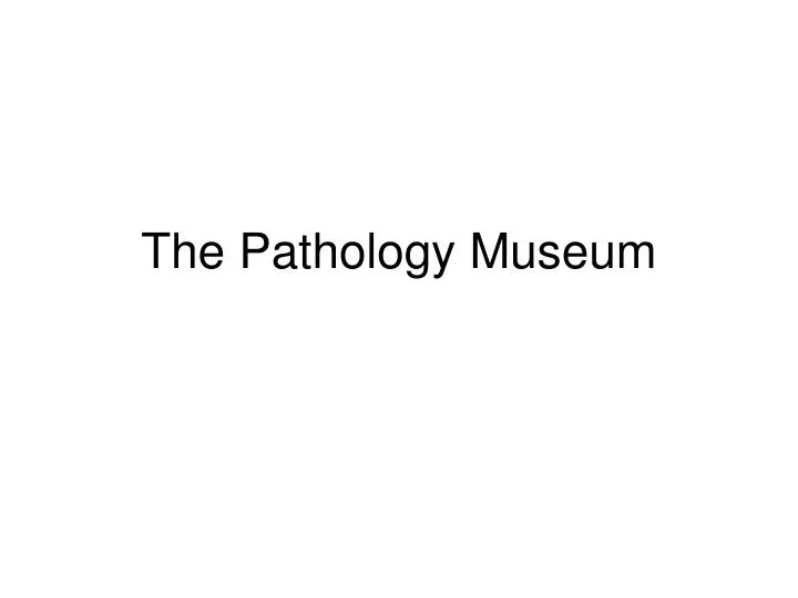 the pathology museum