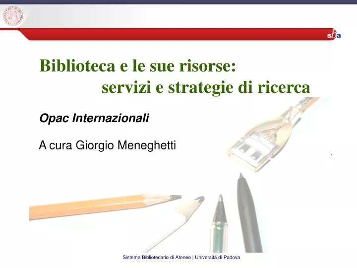 biblioteca e le sue risorse servizi e strategie di ricerca