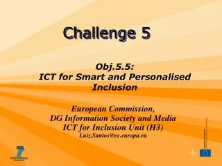 Obj.5.5: ICT for Smart and Personalised Inclusion