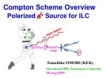 Compton Scheme Overview Polarized e + Source for ILC - slide 1