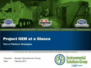 Project GEM at a Glance
