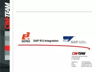 SAP R/3 Integration