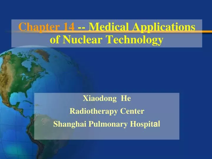 chapter 14 medical applications of nuclear technology