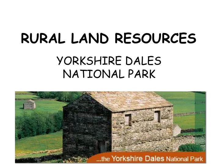 rural land resources