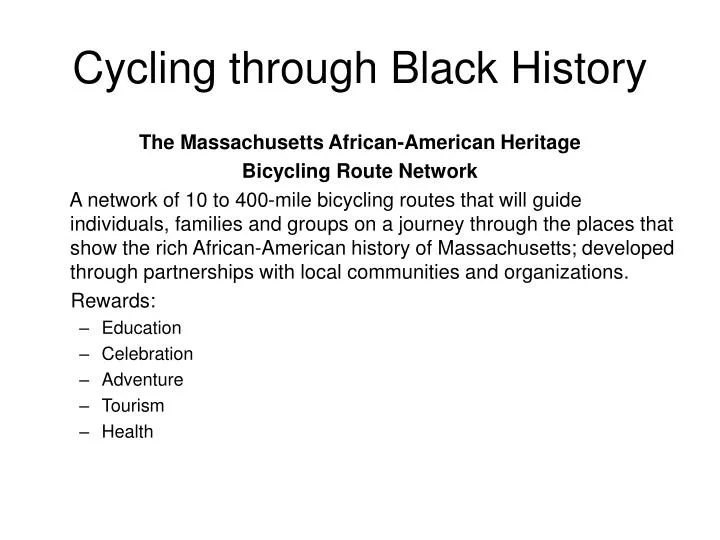 cycling through black history