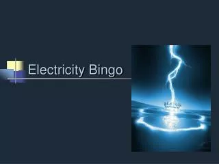Electricity Bingo