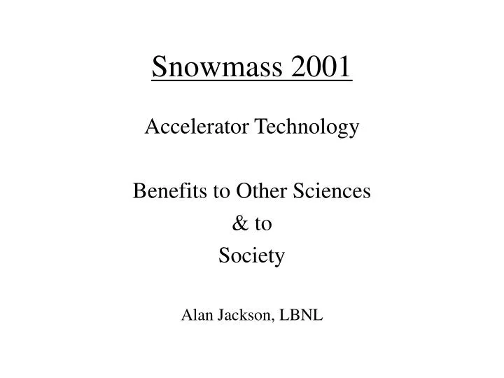 snowmass 2001