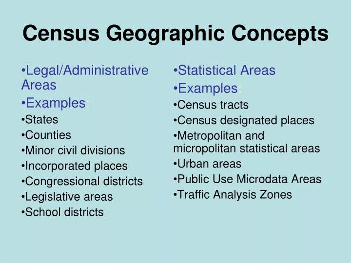 census geographic concepts
