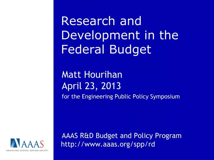 research and development in the federal budget