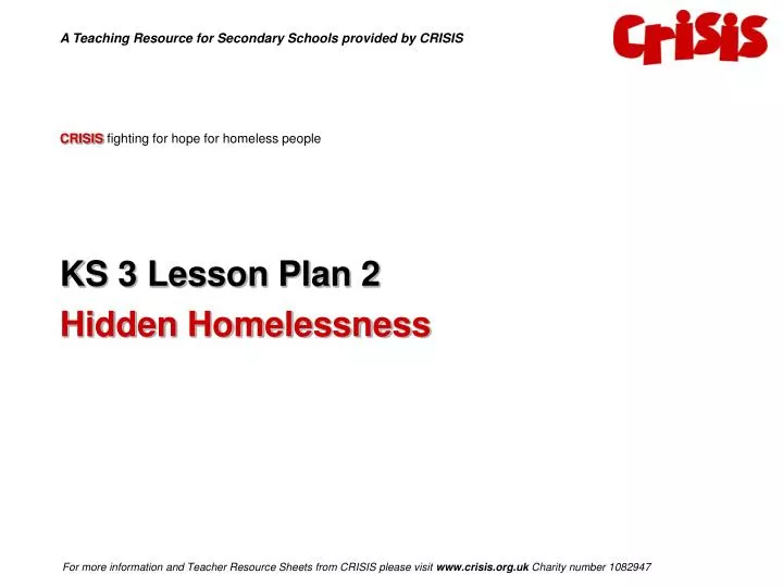 ks 3 lesson plan 2 hidden homelessness