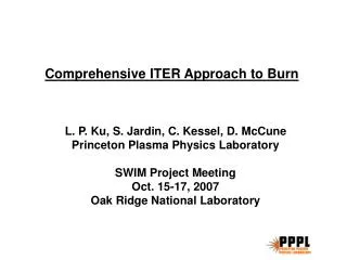 Comprehensive ITER Approach to Burn