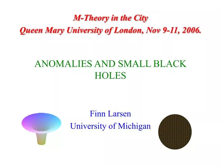 anomalies and small black holes