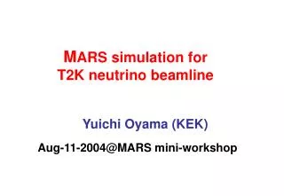 M ARS simulation for T2K neutrino beamline