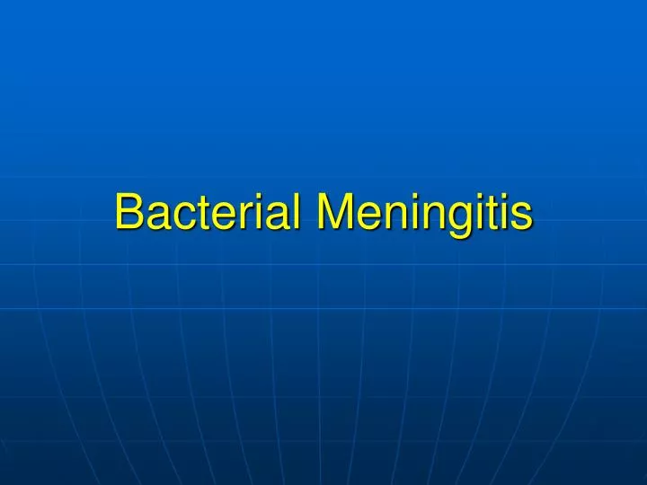 bacterial meningitis