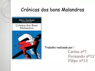 cr nicas dos bons malandros