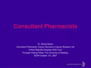 Consultant Pharmacists