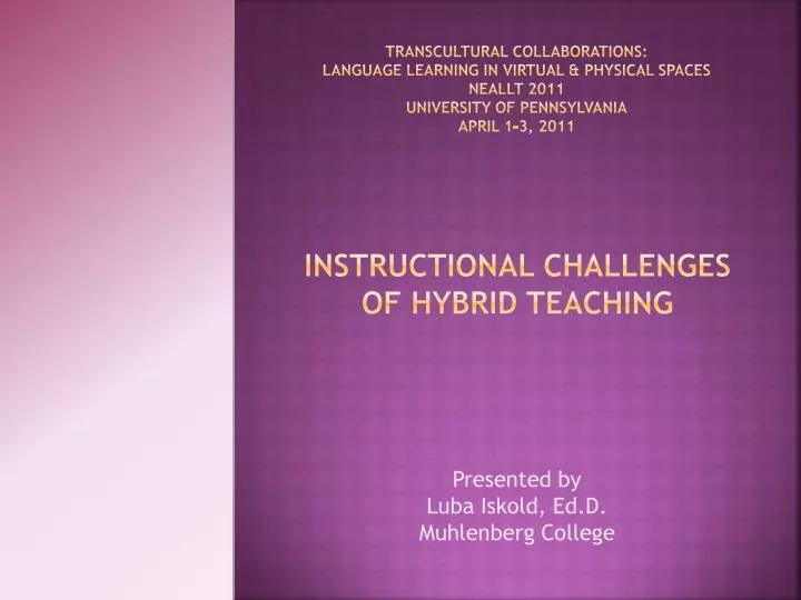 instructional challenges of hybrid teaching