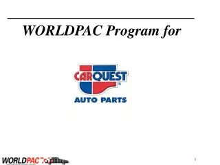 WORLDPAC Program for