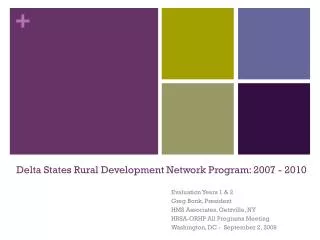 Delta States Rural Development Network Program: 2007 - 2010