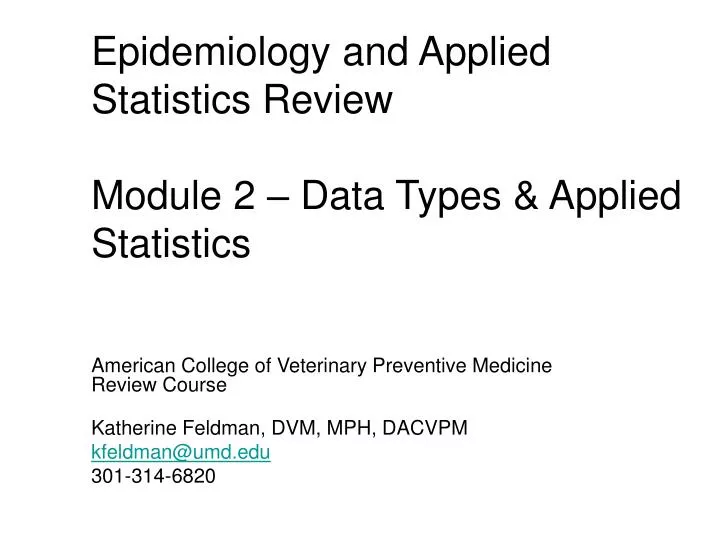 epidemiology and applied statistics review module 2 data types applied statistics