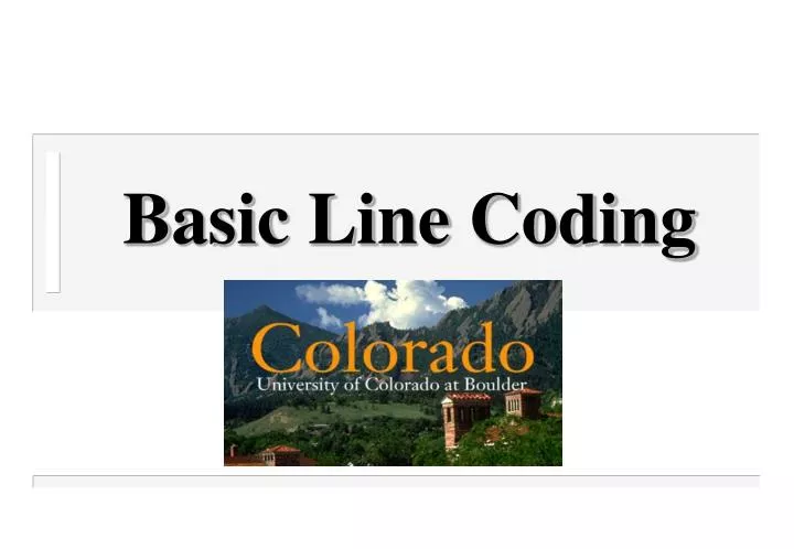 basic line coding