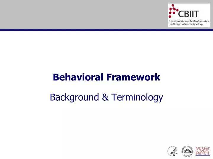 behavioral framework