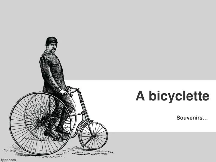 a bicyclette