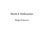 Week 4: Hellenisme - slide 1