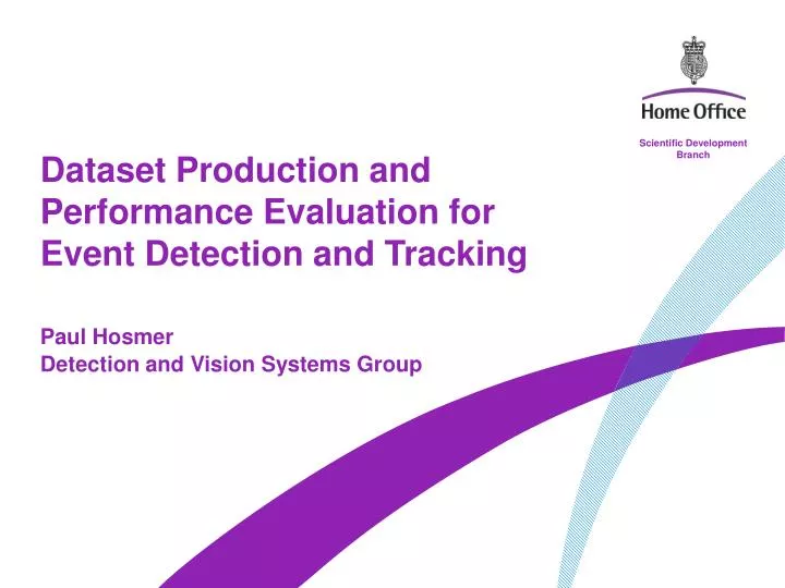 dataset production and performance evaluation for event detection and tracking