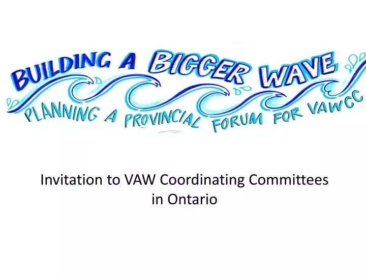 invitation to vaw coordinating committees in ontario