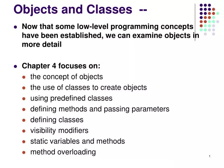 objects and classes