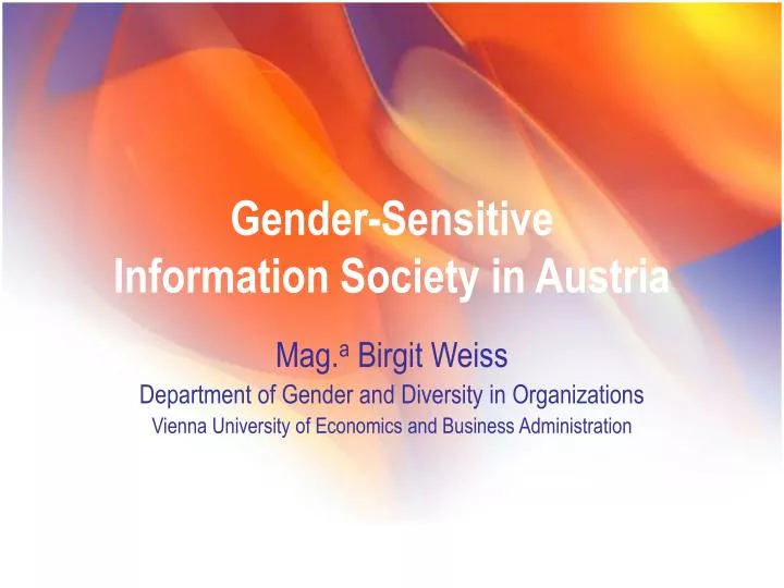 gender sensitive information society in austria