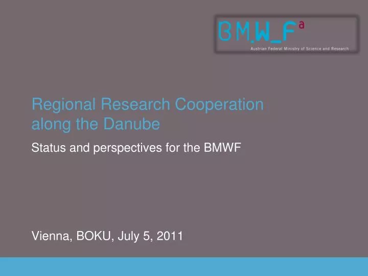 regional research cooperation along the danube