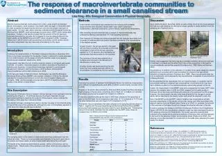 The response of macroinvertebrate communities to sediment clearance in a small canalised stream