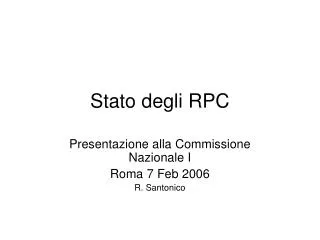 stato degli rpc