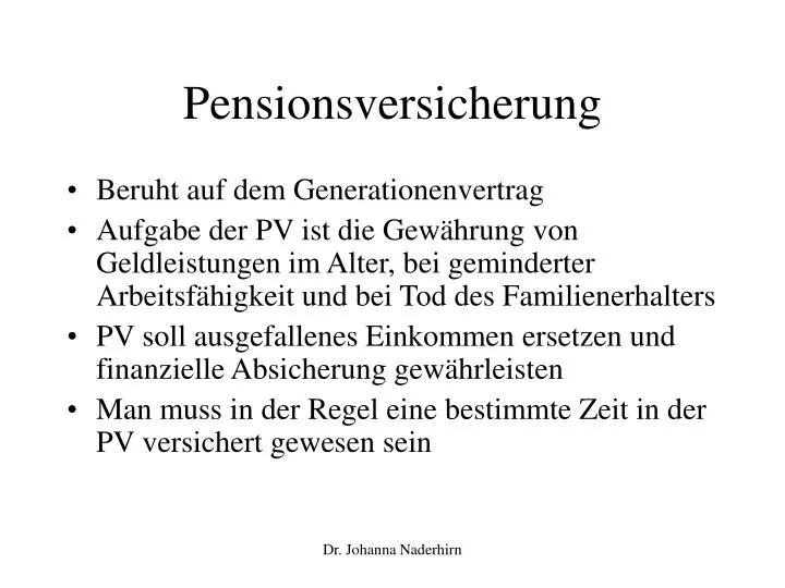pensionsversicherung