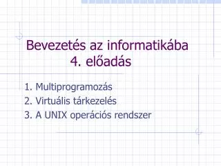 bevezet s az informatik ba 4 el ad s