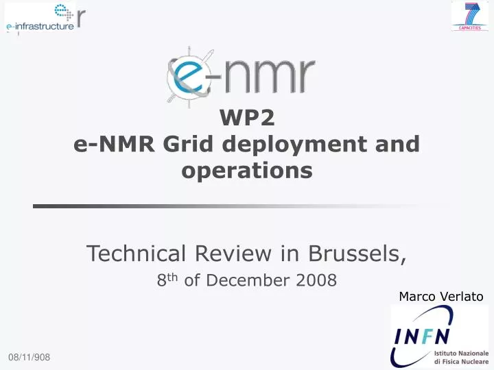 wp2 e nmr grid deployment and operations