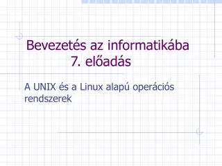 bevezet s az informatik ba 7 el ad s