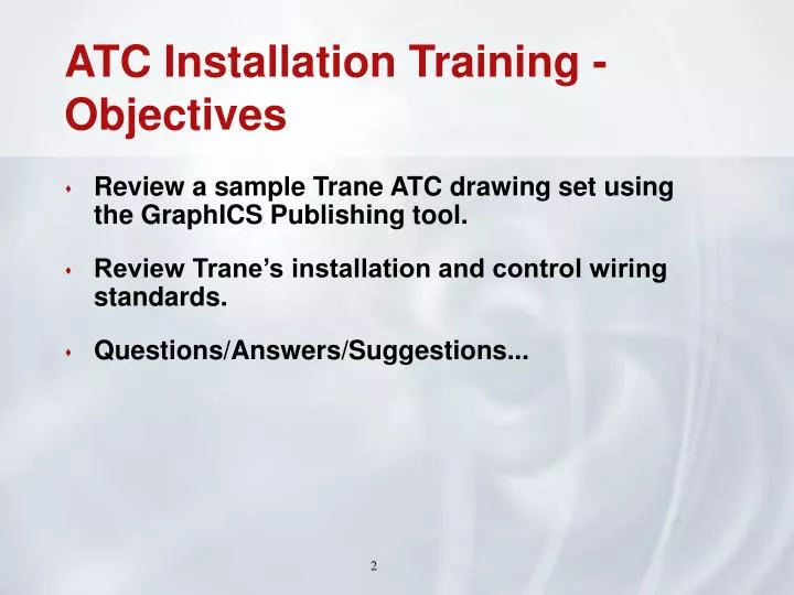 atc installation training objectives