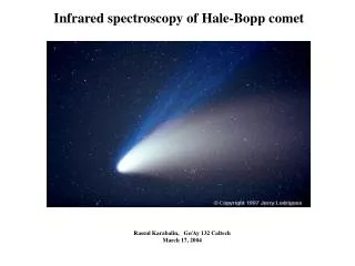 Infrared spectroscopy of Hale-Bopp comet