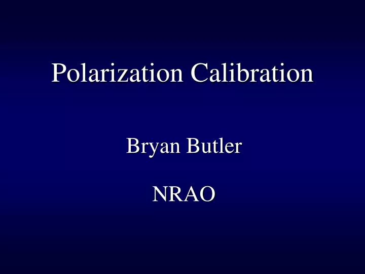 polarization calibration