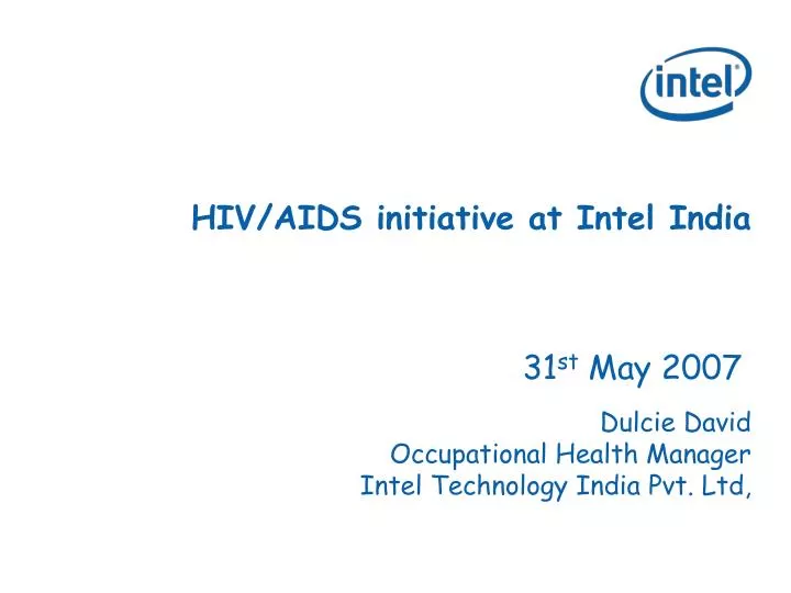hiv aids initiative at intel india
