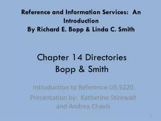 Chapter 14 Directories Bopp &amp; Smith