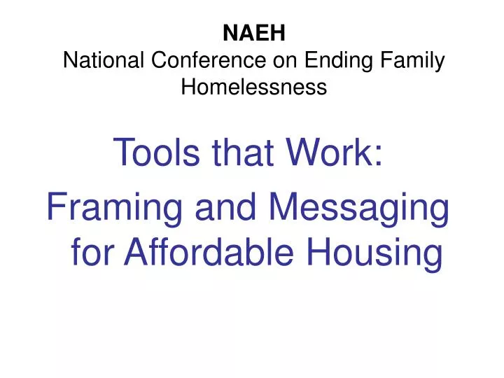 naeh national conference on ending family homelessness