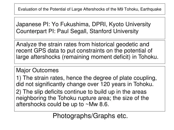 evaluation of the potential of large aftershocks of the m9 tohoku earthquake