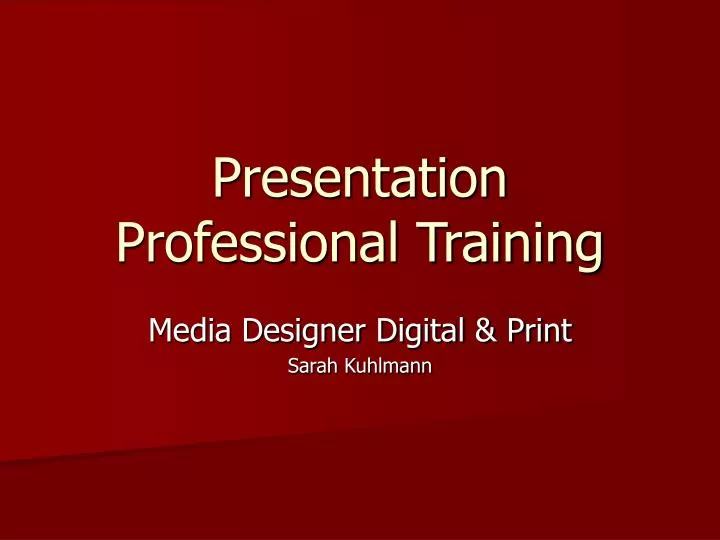 presentation professional training
