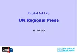 Digital Ad Lab UK Regional Press January 2013